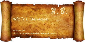 Móri Benedek névjegykártya