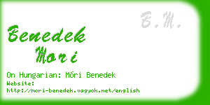 benedek mori business card