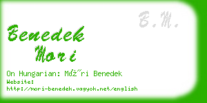 benedek mori business card